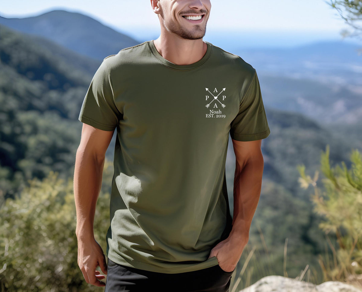 Dad's Edition: T-shirt with the child's name and year of birth. Dad gift. Dad gift idea. Personalized father shirt. Father's Day gift