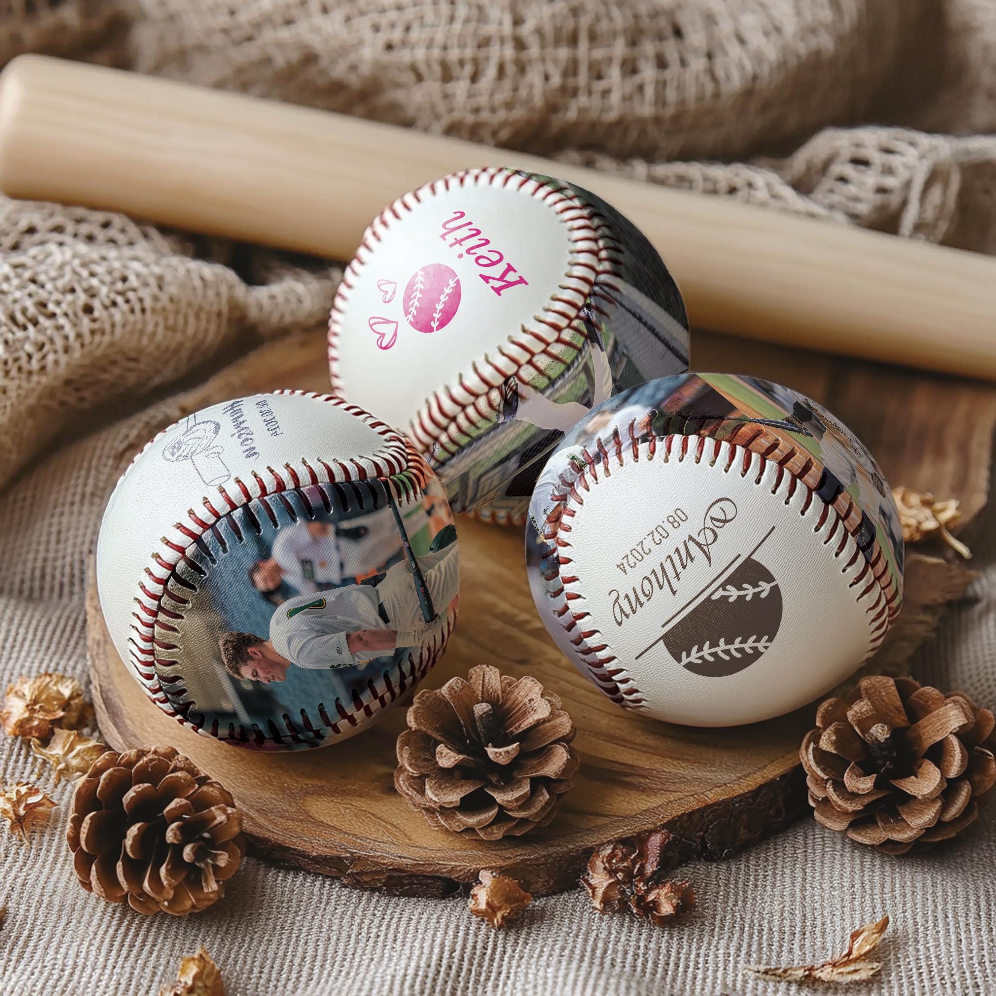 Custom photos and name baseball, Gift For Baseball Player, Personalized Team Balls, Gift from Coach