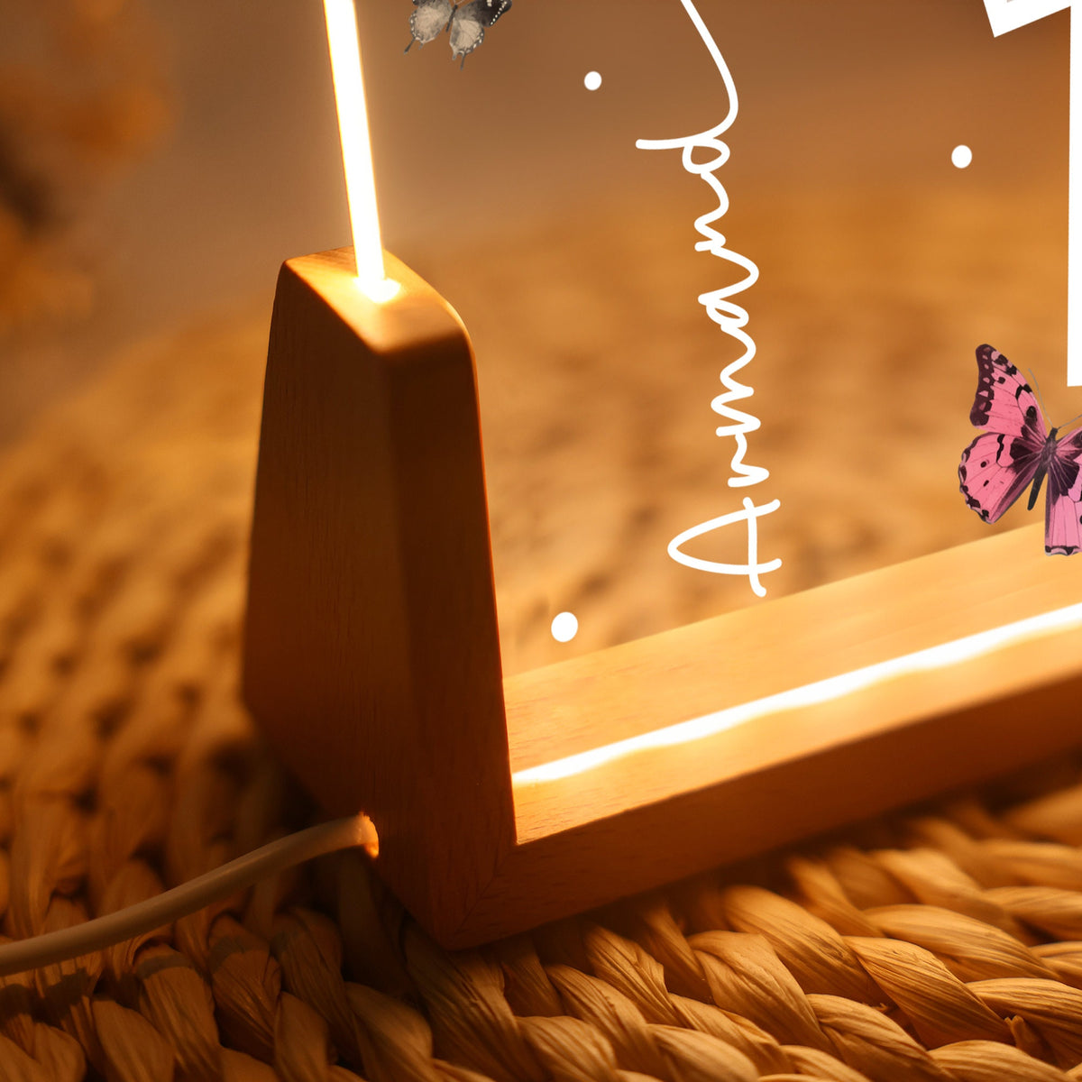 Personalized Photo Night Light with Birthflower,Floral LED Lamp,Birthday Gift for Her,Bedroom Decor,Photo Collage Gift,Wedding Anniversary