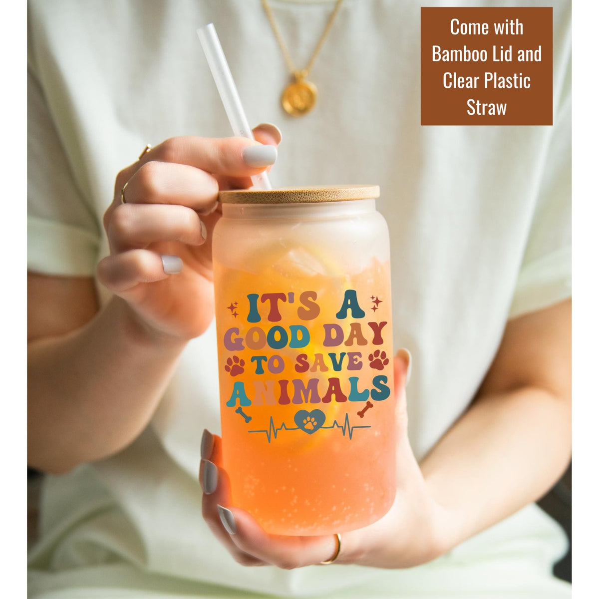 It s A Good Day To Save Animals Tumbler, Custom Vet Tech Gift For Vet Tech, Dog Cat Lovers Frosted Cup, Personalized Vet Travel Gift For Her