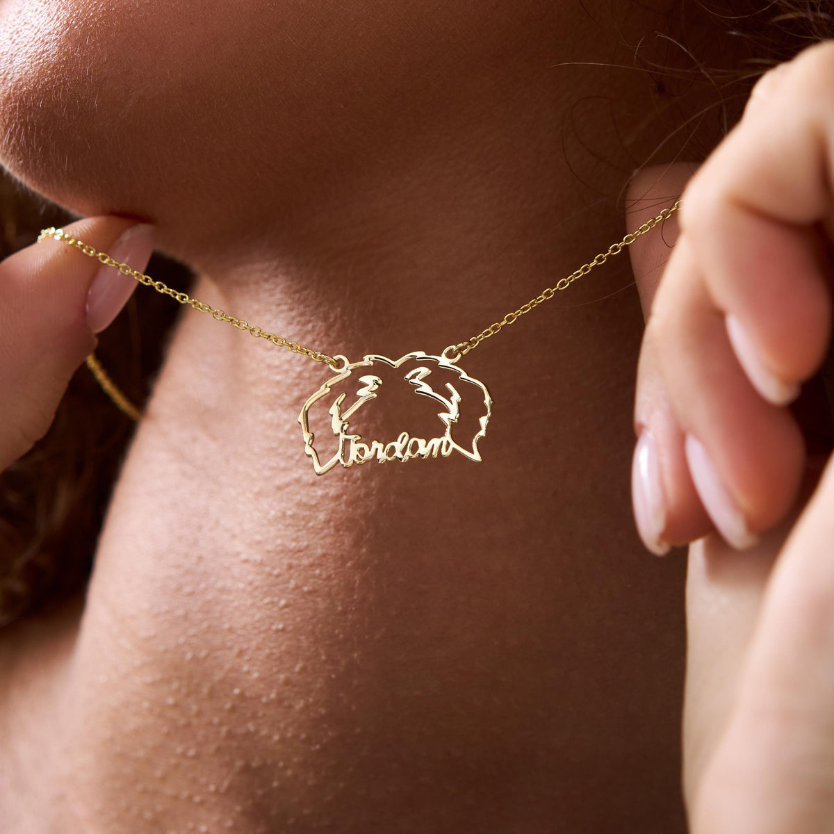 Dog Name Necklace, Custom Dog Ear Name Necklace, Personalized Pet Jewelry for Women, Pet Name Necklace, Pet Memorial Gifts for Her