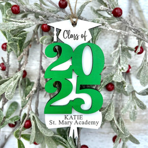 Class of 2025 Gift, Graduation Gift, Senior Year Keepsake, Personalized Ornament