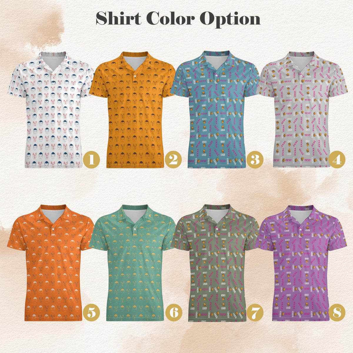 Custom Polo Shirt for Men and Women Personalized portrait Polo Shirt Printed Polo Shirts for Business Daddy Dad Gifts Fathers Day Gift