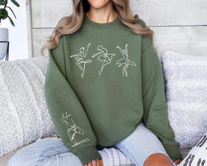Custom Ballerina T-shirt and Sweatshirt with Personalized Name Ballet Shirt for Dancer Dance Teacher Gift Dance Mom Sweater Gift for Dancers