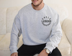 Uncle Godfather Legend Crewneck, Christmas Gift For Uncle, Godfather Uncle Hoodie, Uncle Godfather Gift, Godfather Proposal Gift