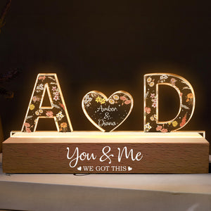 Personalized Couple Name Led Night Light, You And Me We Got This, Couple Home Decoration, Custom Letter Gift For Couple, Wedding Anniversary