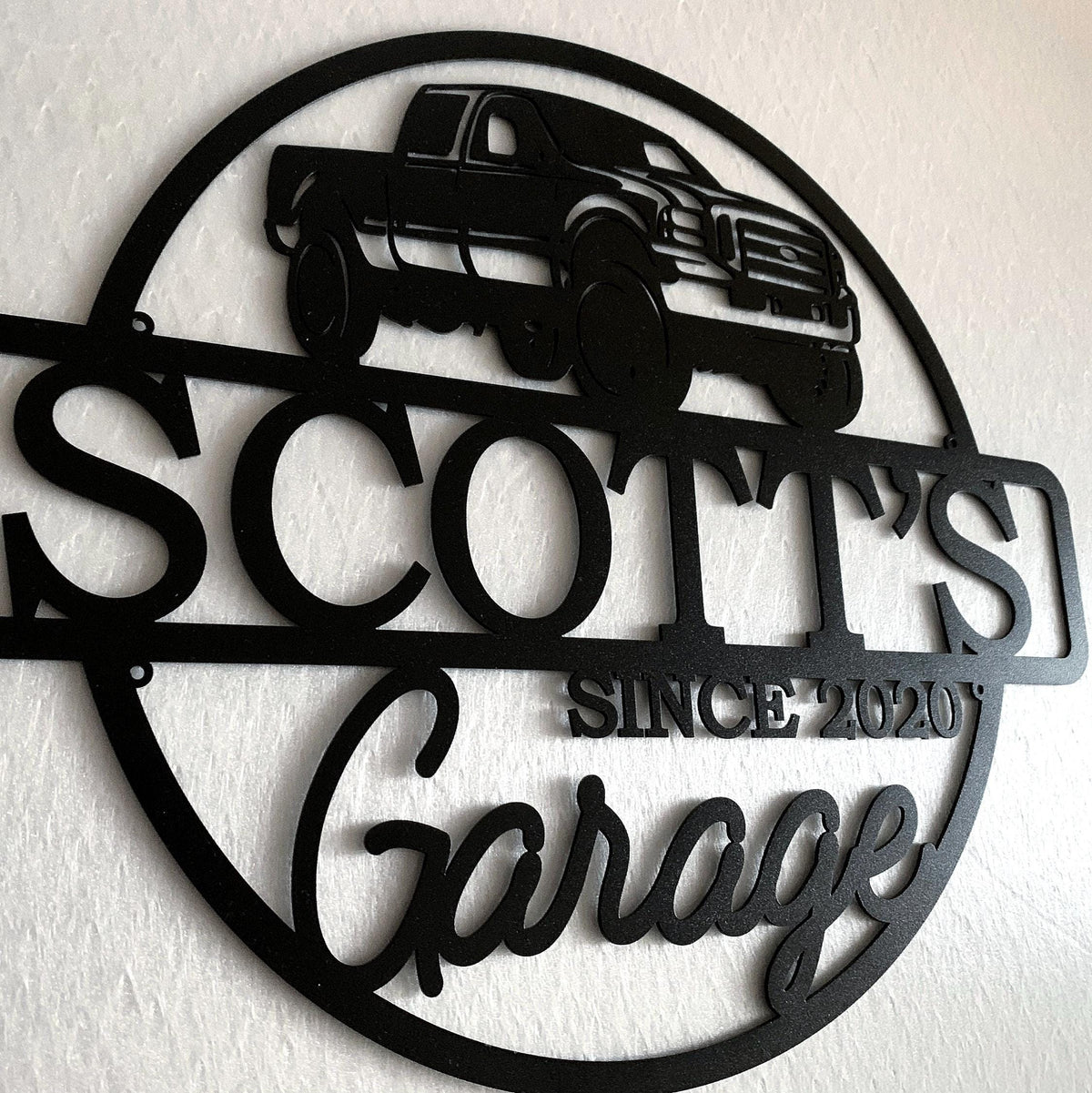 Personalized Metal Garage Sign Custom Name Plaque, Wall Art, Housewarming Gift, Est. Year, Man Cave, Dad s Gift, Mechanic Workshop Decor