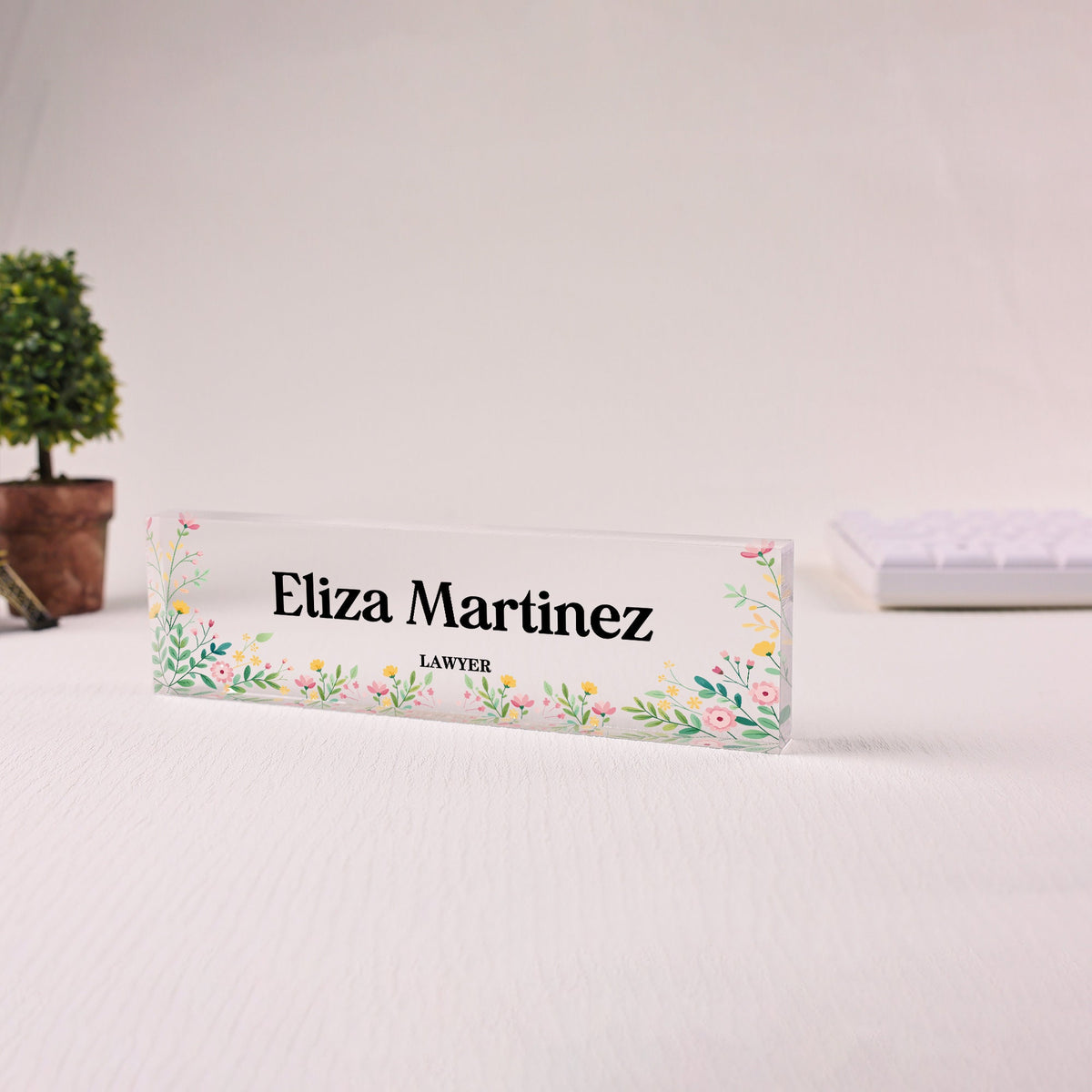 Personalized Name Desk Plate, Custom Desk Plaque, Acrylic Name Plate for Desk, Gifts for Coworker, Christmas Gift for Boss, New Job Gifts
