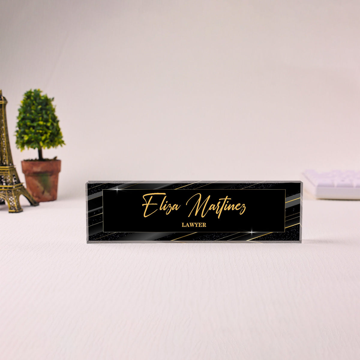 Personalized Name Desk Plate, Custom Desk Plaque, Acrylic Name Plate for Desk, Gifts for Coworker, Christmas Gift for Boss, New Job Gifts
