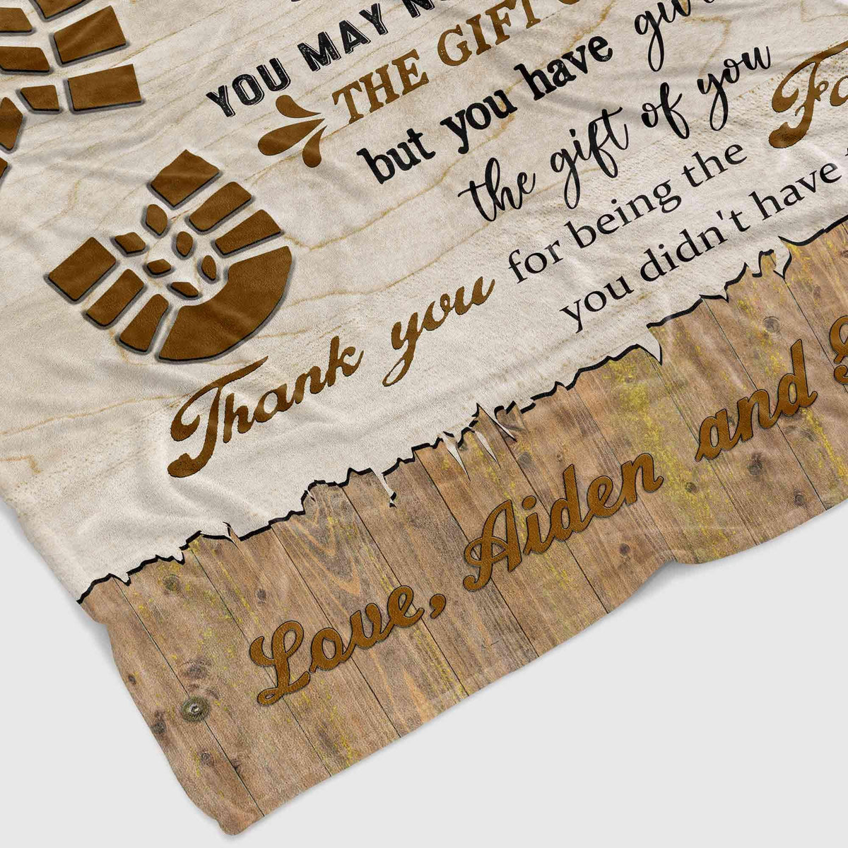 Stepped Up Dad Blanket, Dad blanket, Family Blanket, Custom Name Blanket, Gift for Christmas, Best Gifts For Step Dad, Gifts For Dad