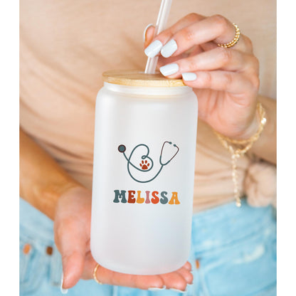 It s A Good Day To Save Animals Tumbler, Custom Vet Tech Gift For Vet Tech, Dog Cat Lovers Frosted Cup, Personalized Vet Travel Gift For Her