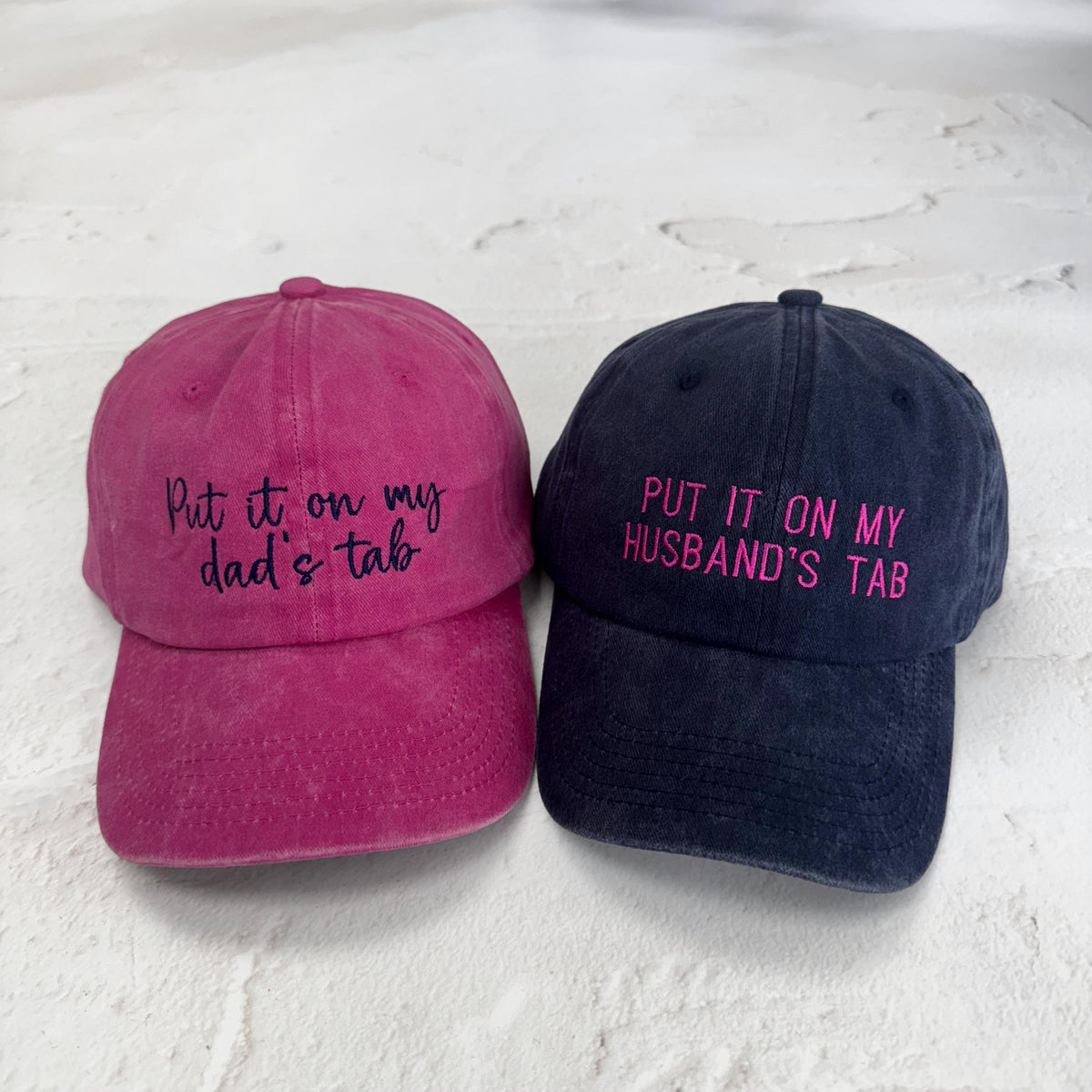 Put It On My Husband's Tab Hat, Put It On My Dads Tab Cap, Embroidered Funny Hat, Gift for wife, Custom Embroidered Hat, Christmas Gift
