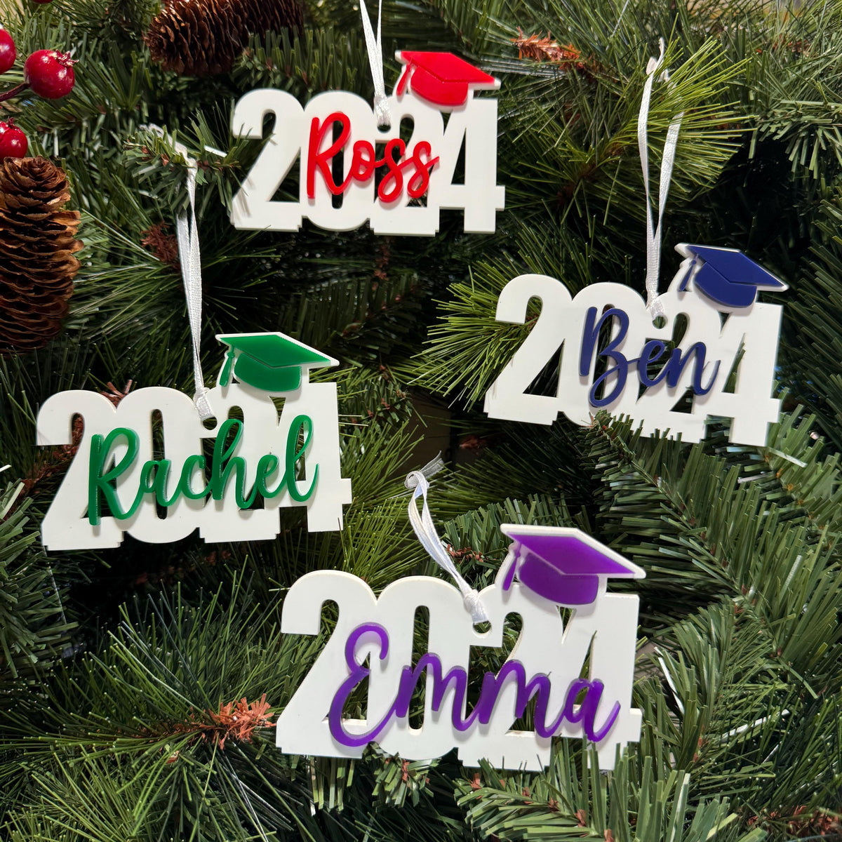 Personalized Class of 2025 Graduation Ornament. 2025 Christmas Ornament.