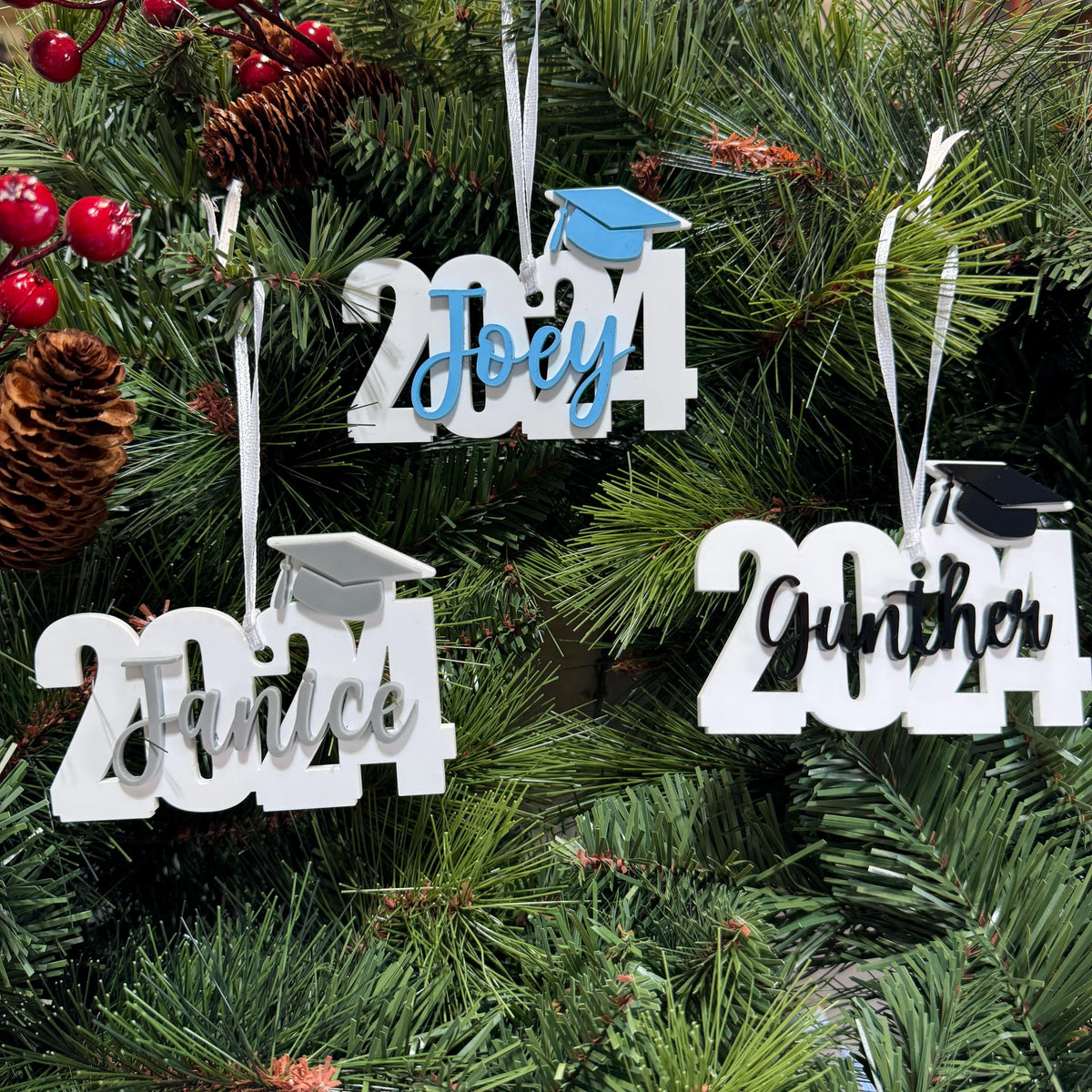 Personalized Class of 2025 Graduation Ornament. 2025 Christmas Ornament.