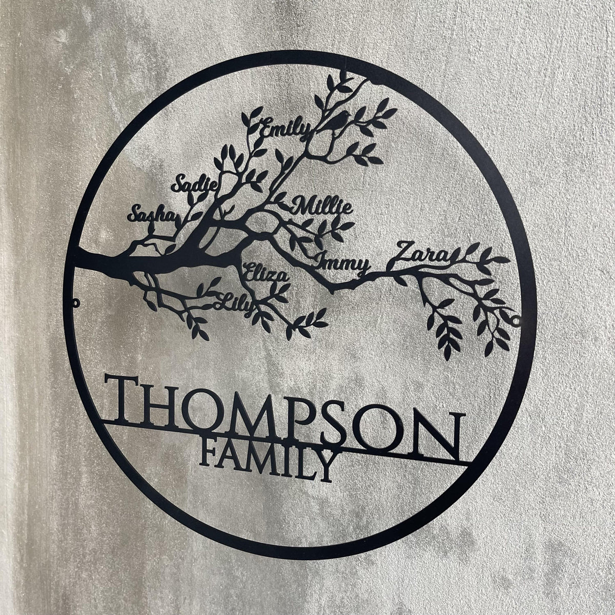 Custom Family Tree of Life Metal Sign - Personalized Family Names - Metal Wall Art Decor with Family Members - Anniversary Gift Family Gift