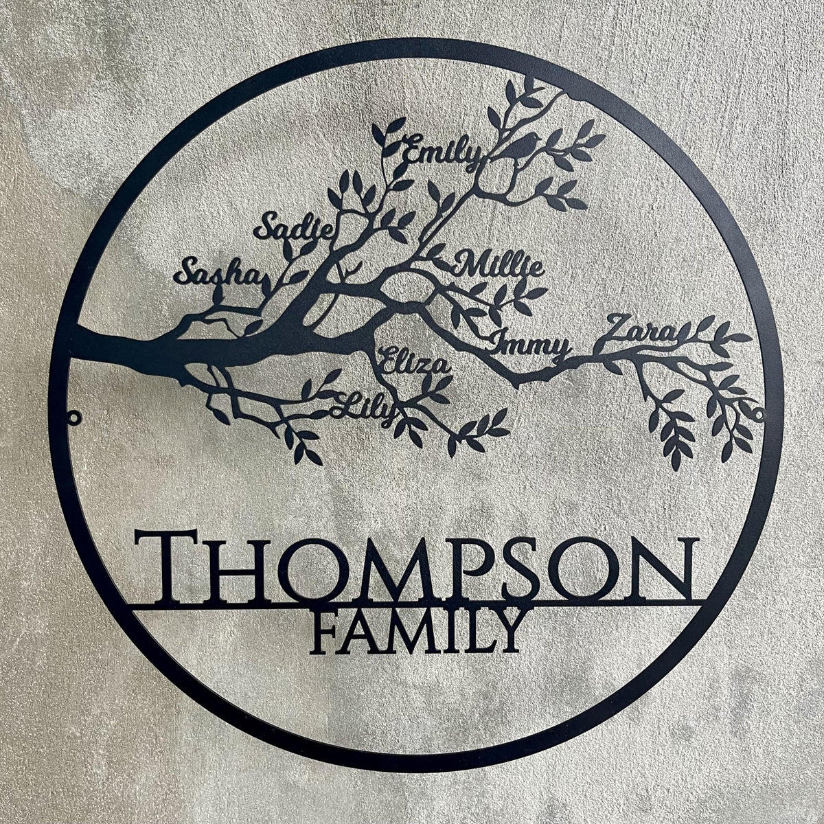 Custom Family Tree of Life Metal Sign - Personalized Family Names - Metal Wall Art Decor with Family Members - Anniversary Gift Family Gift