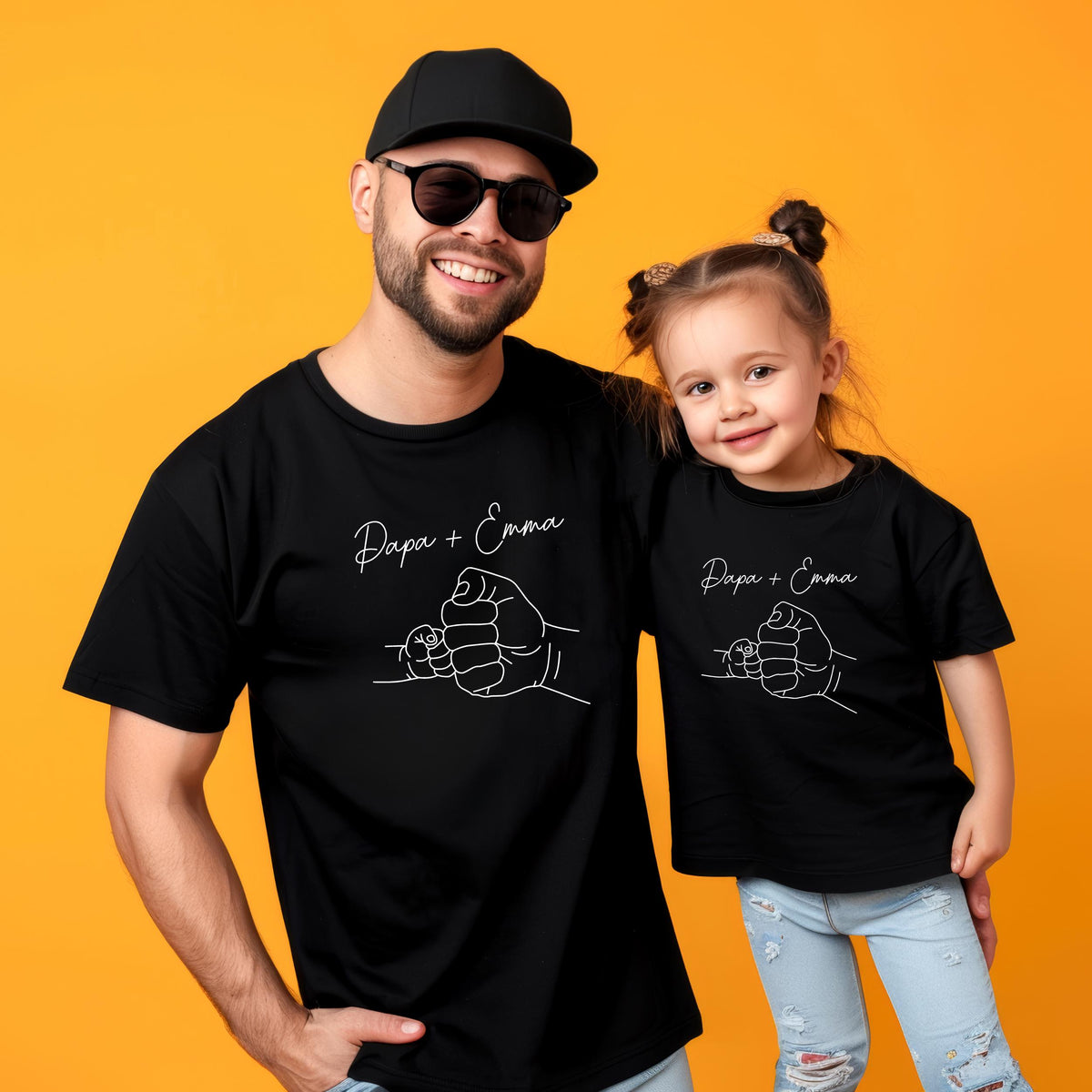 Dad & Me: Individual partner look set. Dad and mini outfit. Personalized father and child partner look. Matching set. Baby gift.