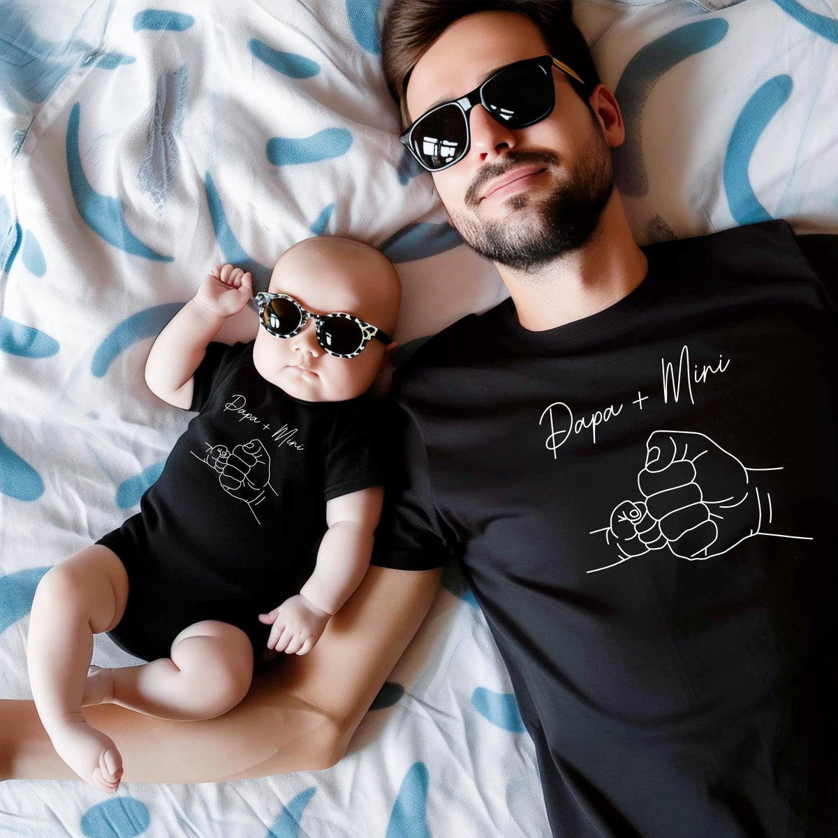 Dad & Me: Individual partner look set. Dad and mini outfit. Personalized father and child partner look. Matching set. Baby gift.