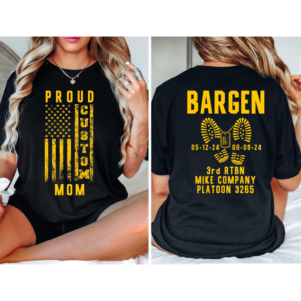 Proud Mom Shirt Military Graduation Family Matching Custom Military Shirts Military Bootcamp Graduation Proud Family Shirts Custom Military
