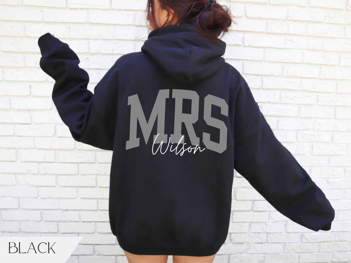 Custom Mrs Sweatshirt, Mrs Last Name Hoodie, Personalized Bride Gift, Future Wifey, Honeymoon Sweatshirt, Best Friend Wedding Egagement Gift