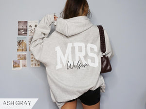 Custom Mrs Sweatshirt, Mrs Last Name Hoodie, Personalized Bride Gift, Future Wifey, Honeymoon Sweatshirt, Best Friend Wedding Egagement Gift