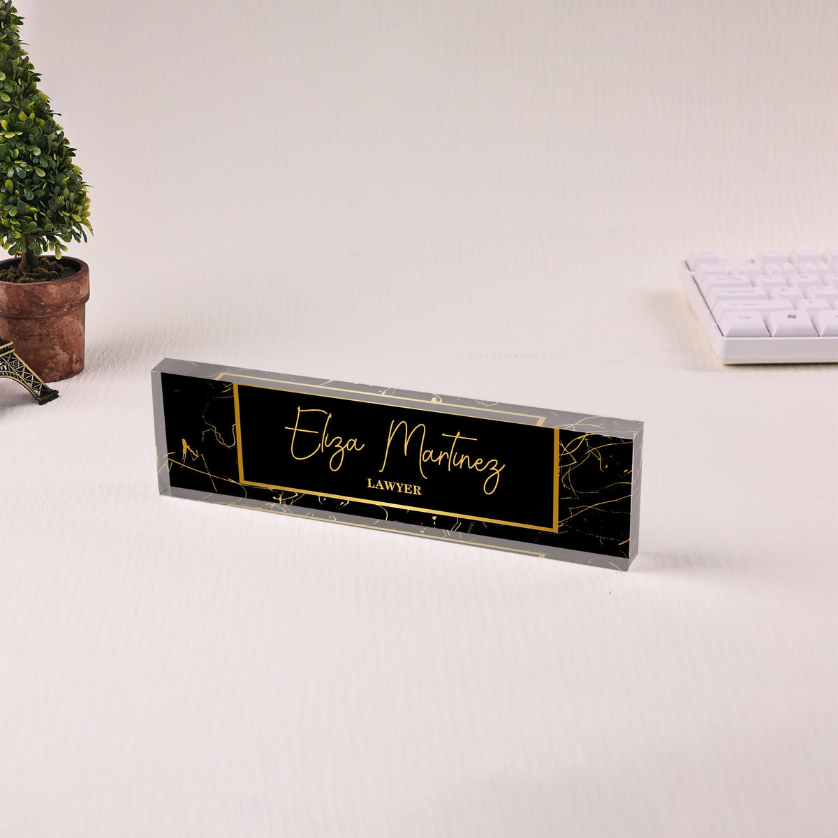 Personalized Name Desk Plate, Custom Desk Plaque, Acrylic Name Plate for Desk, Gifts for Coworker, Christmas Gift for Boss, New Job Gifts