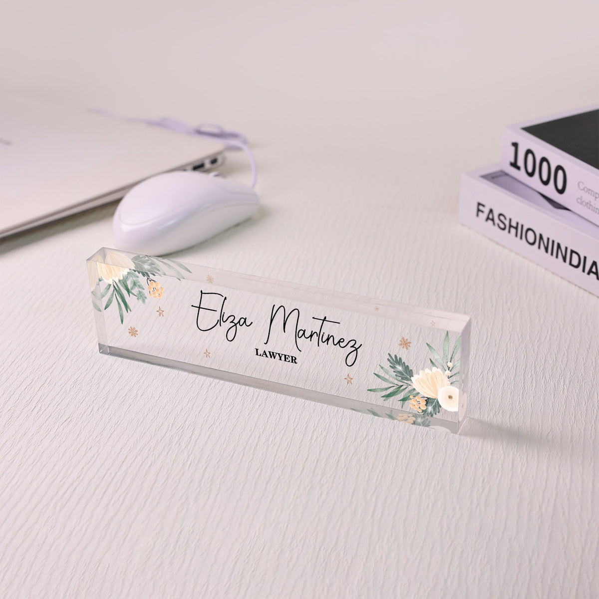 Personalized Name Desk Plate, Custom Desk Plaque, Acrylic Name Plate for Desk, Gifts for Coworker, Christmas Gift for Boss, New Job Gifts