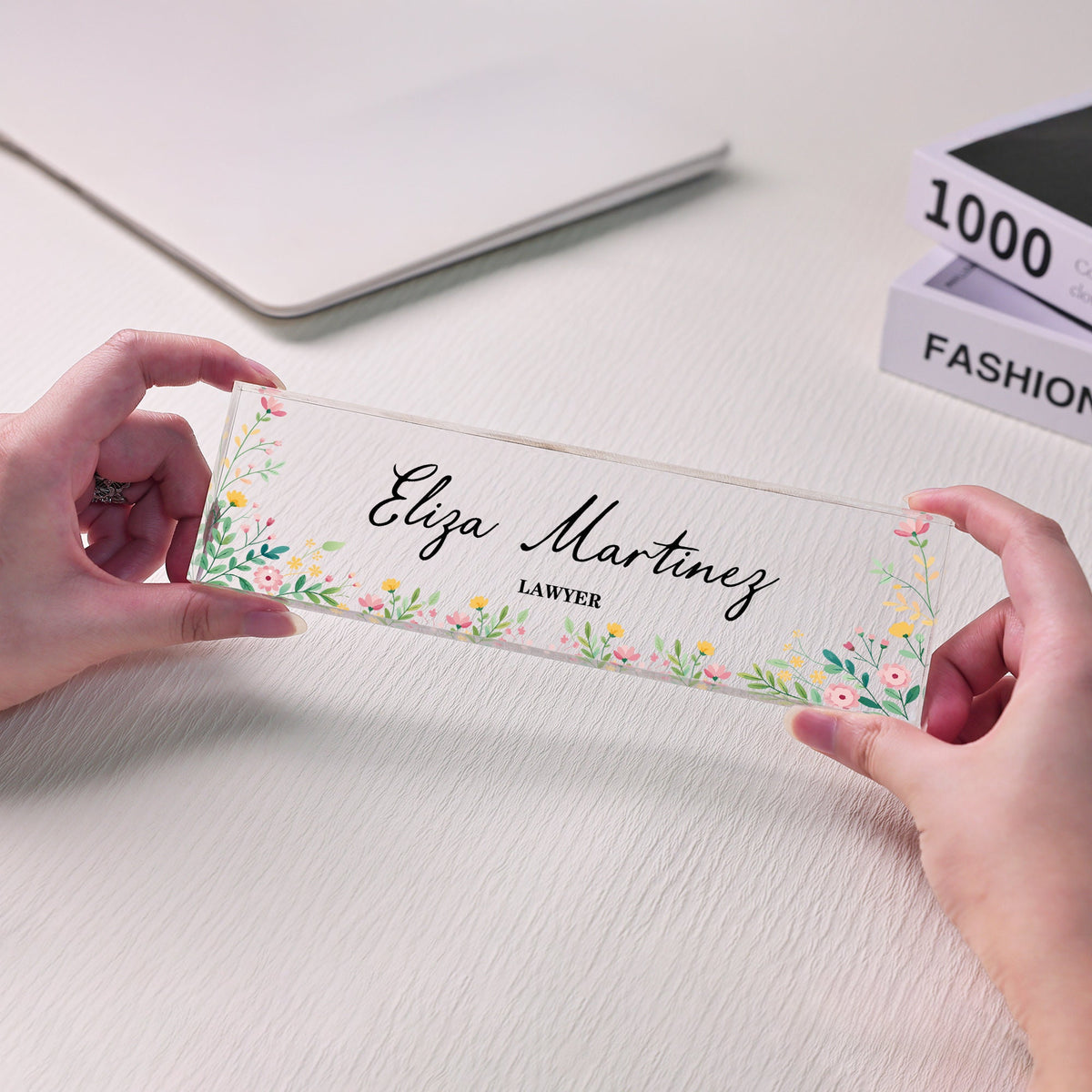 Personalized Name Desk Plate, Custom Desk Plaque, Acrylic Name Plate for Desk, Gifts for Coworker, Christmas Gift for Boss, New Job Gifts