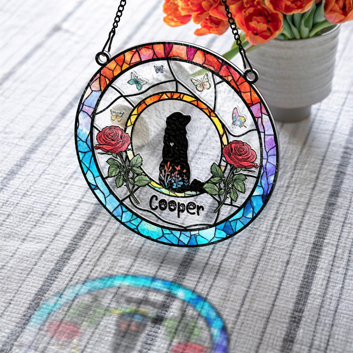 Personalized Dog Lover Gift, Custom Dog Breed Suncatcher, Gifts For Pet Lover, Cute Dog Suncatcher, Dog Memorial Gift, Christmas Gift