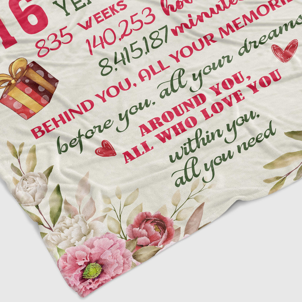 You Have Been Loved For 16 Years Blanket, 16th Birthday Blanket, 16th Birthday Gifts, Custom Name Blanket, Sweet 16 Gifts For Girl