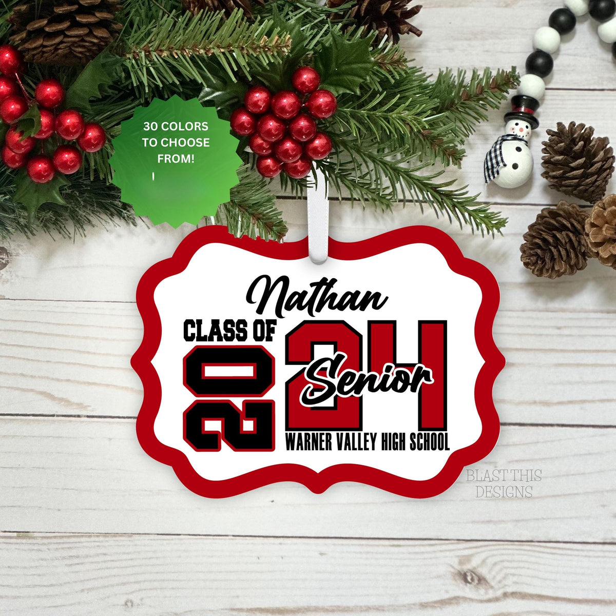 Personalized Graduation Ornament-Class of 2024-Gift For Teens-Senior-Class of 2025-College-Gift For Her-Gift for Him