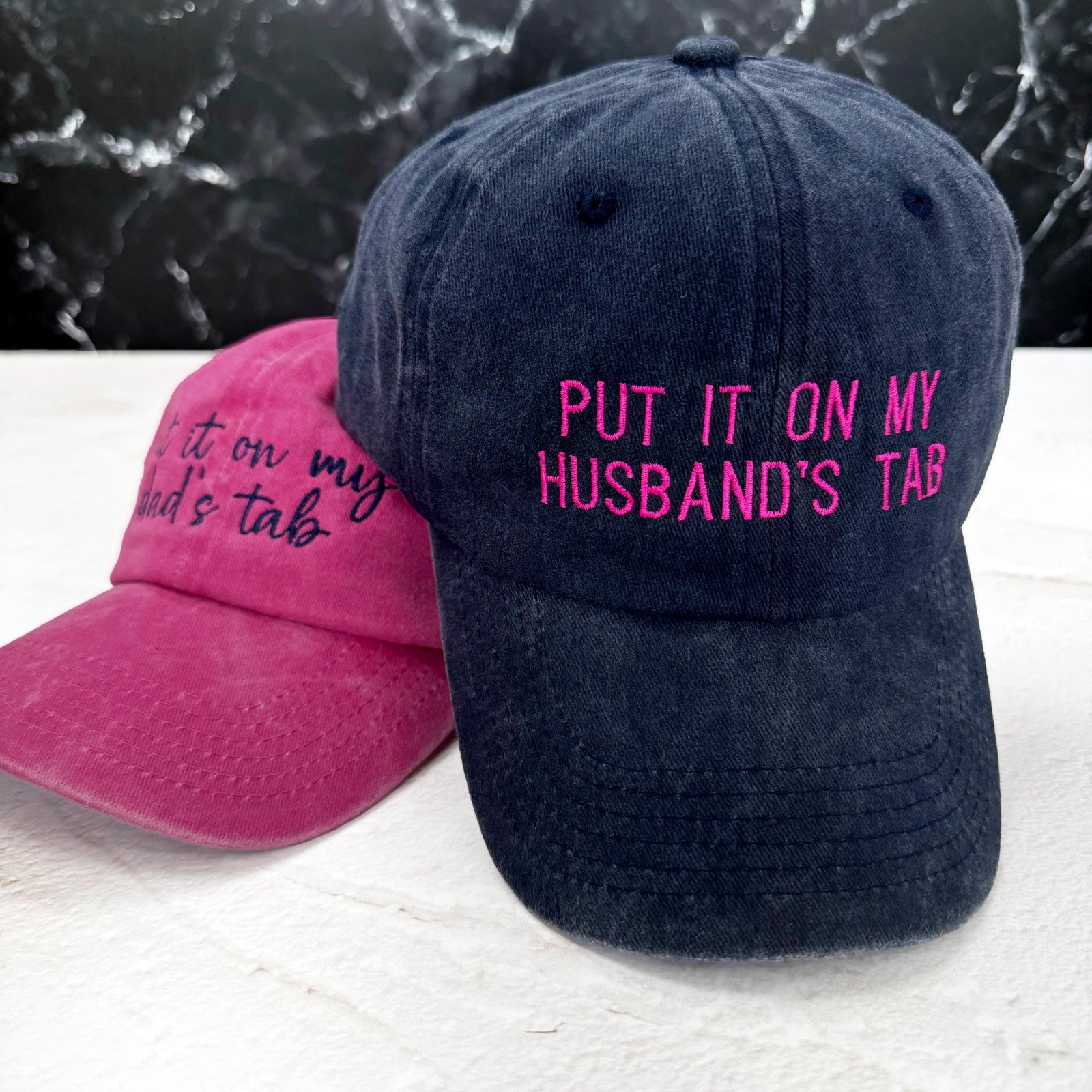 Put It On My Husband's Tab Hat, Put It On My Dads Tab Cap, Embroidered Funny Hat, Gift for wife, Custom Embroidered Hat, Christmas Gift
