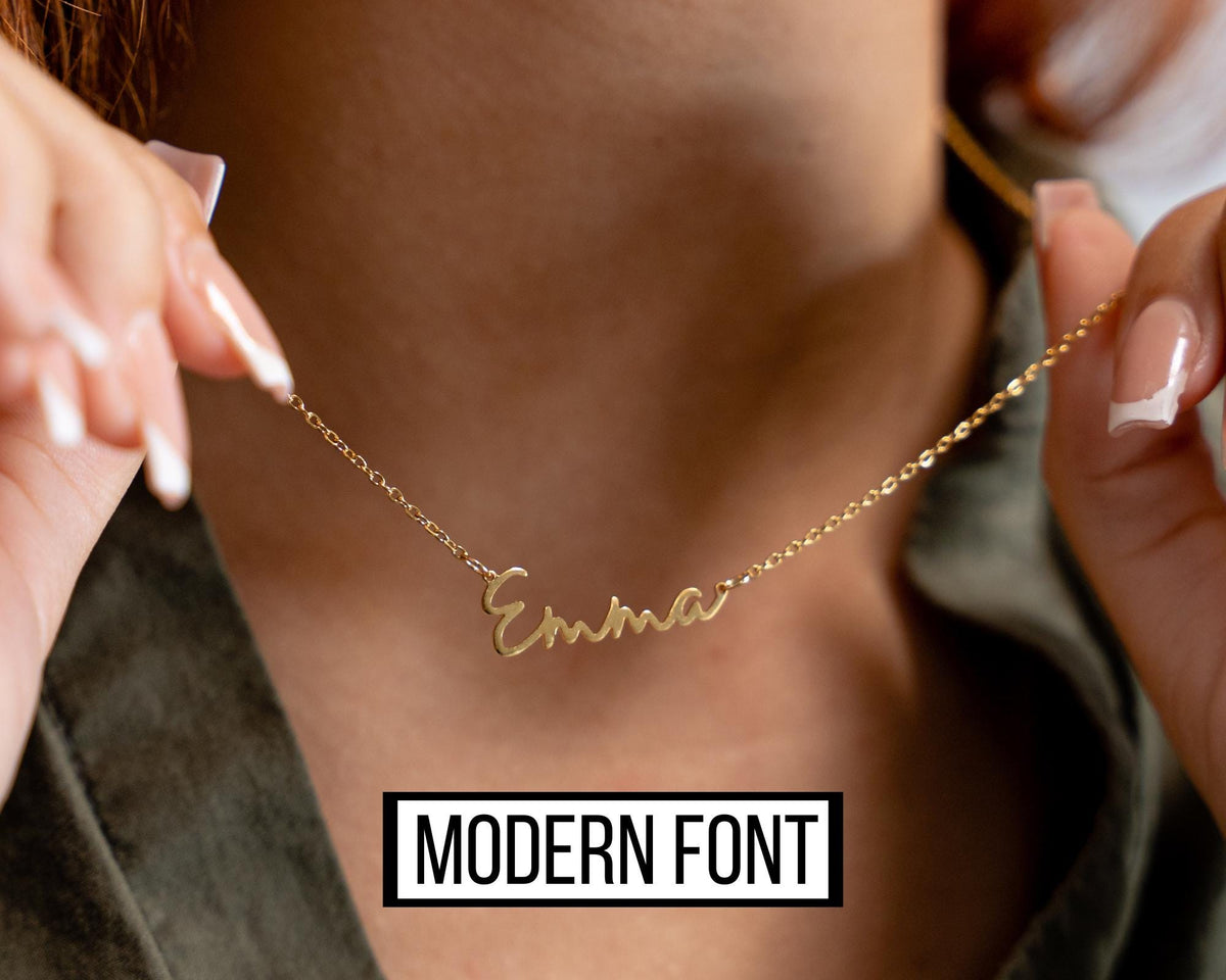Custom Name Necklace, Christmas Gift for Her, Gold Plated Name Necklace, Personalized Name Necklace, Birthday Gift,Personalized Gift for Mom