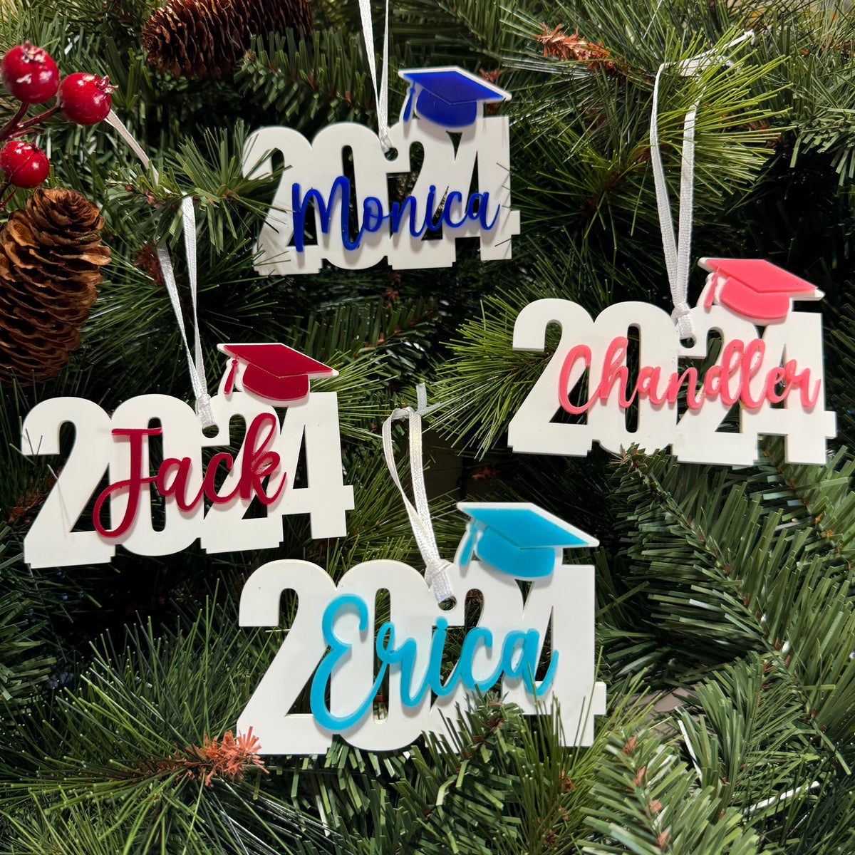 Personalized Class of 2025 Graduation Ornament. 2025 Christmas Ornament.
