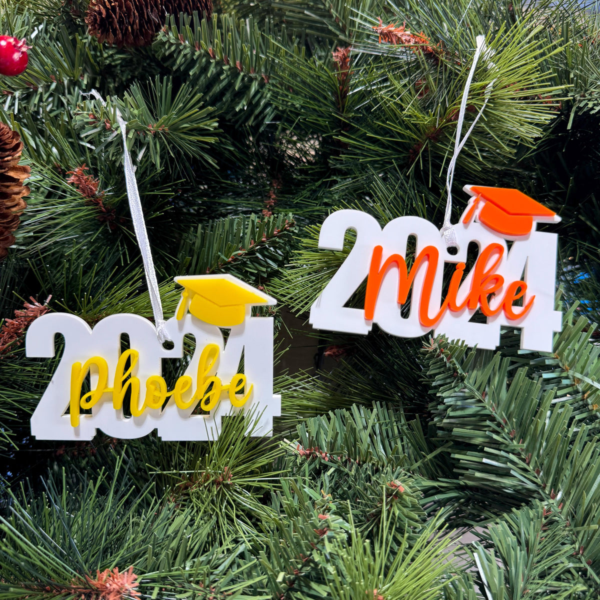 Personalized Class of 2025 Graduation Ornament. 2025 Christmas Ornament.