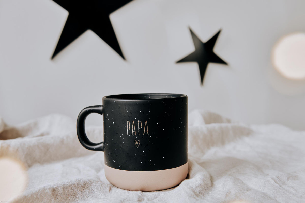 Ceramic dad mug personalized | Father's Day gift | Stoneware mug with your own engraving | Natural base