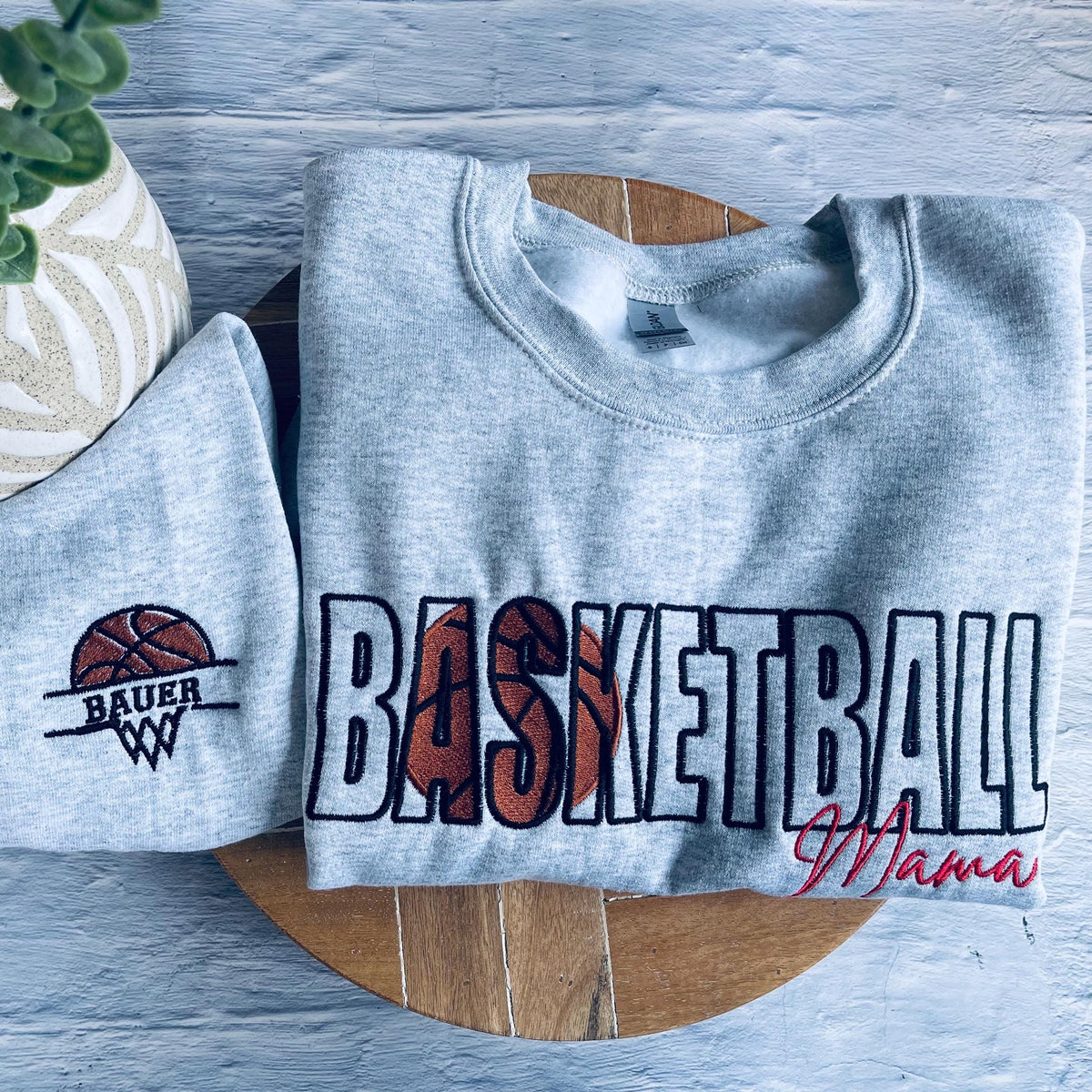 Basketball Mama Sweatshirt | Embroidered Mom Sweatshirt | Basketball Mom Shirt | Personalized Basketballball Sweatshirt | Basketball Hoodie
