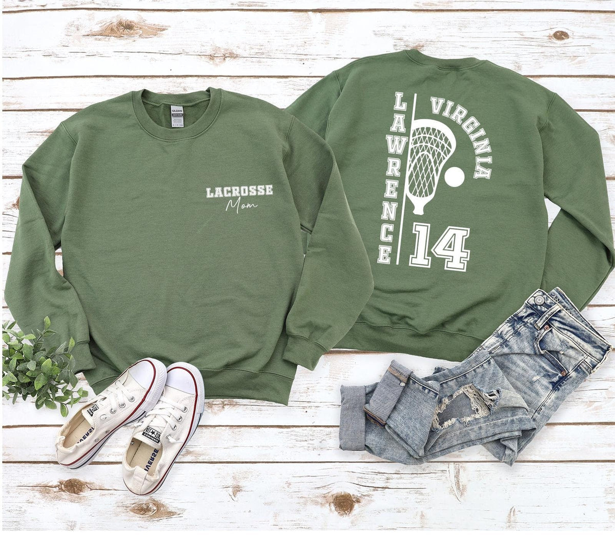Custom Lacrosse Sweatshirt, Lacrosse Mom Hoodie, Lacrosse Sister Sweatshirt, Personalized Lacrosse Long Sleeve Shirts, Lacrosse Dad Gifts