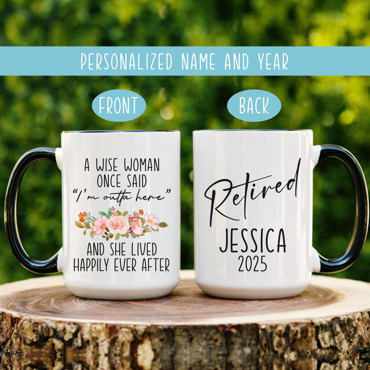 Retirement Gifts for Women Personalized Funny Retirement Gift 2025 Friend Boss Coworker Retirement Party Woman Retirement Mug A Wise Woman