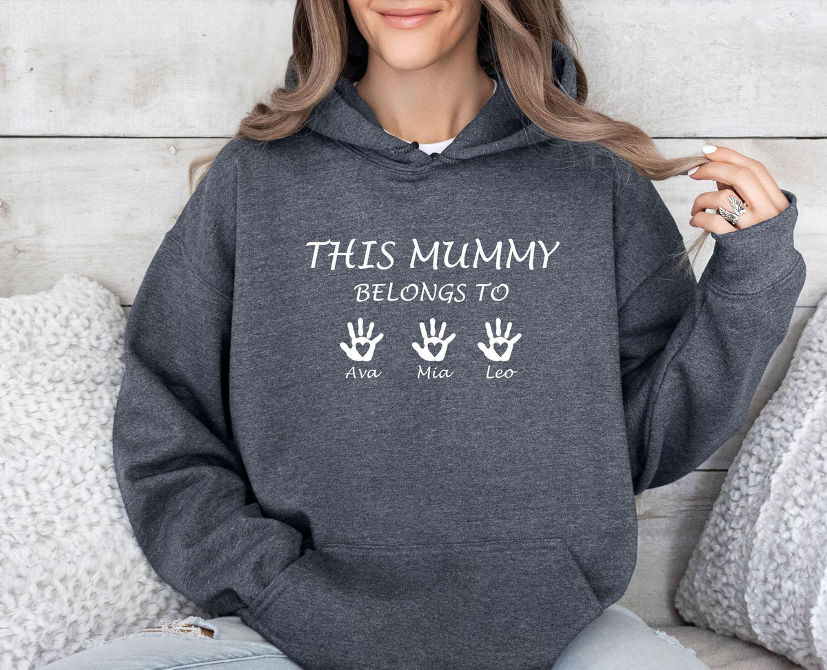 This Mummy Belongs, Custom Mama Hoodie, Personalised Mum, Mummy Gift, New Mom Gift, Mother's Day Gift, Mothers Day Hoodie, Mum Birthday Gift