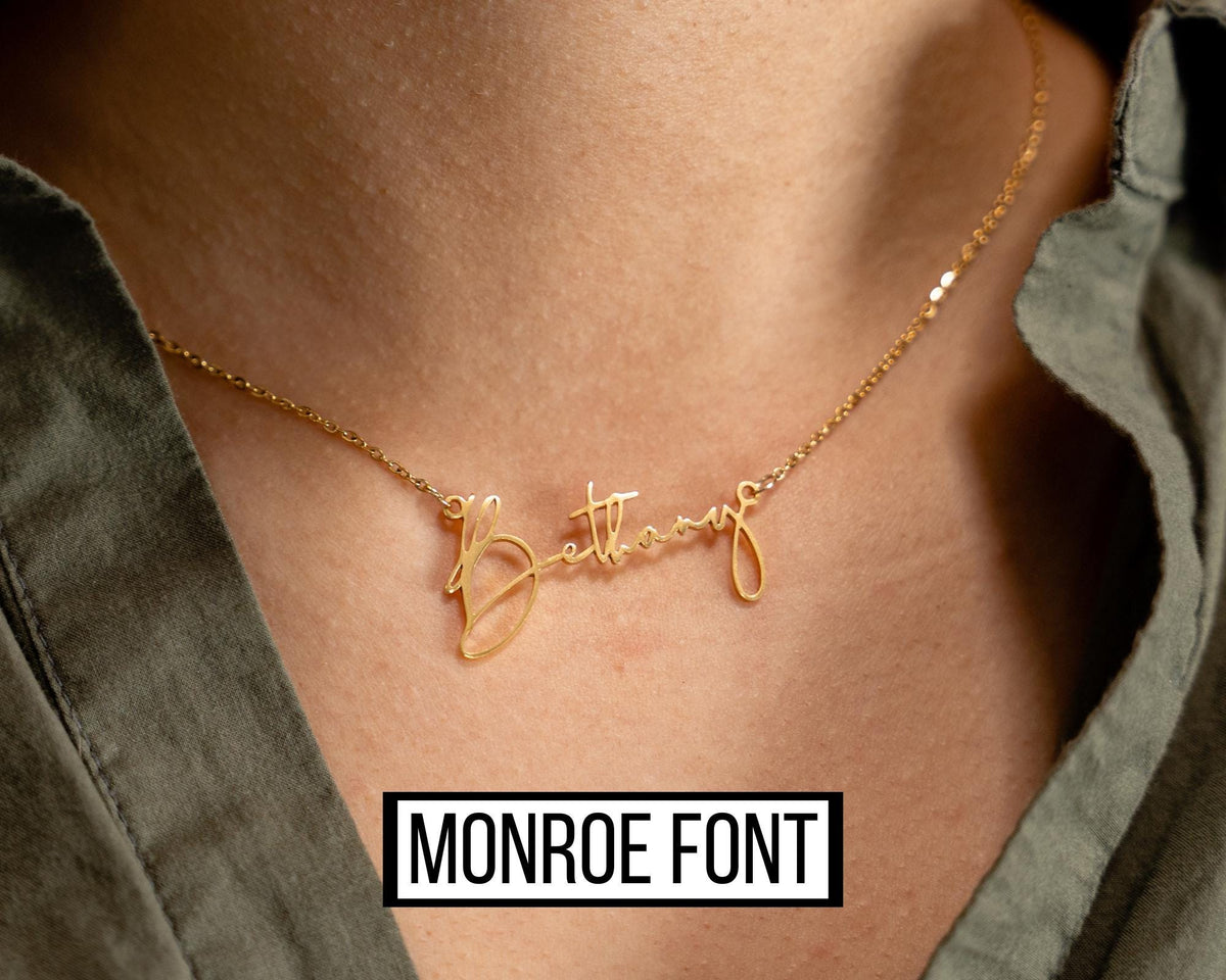 Custom Name Necklace, Christmas Gift for Her, Gold Plated Name Necklace, Personalized Name Necklace, Birthday Gift,Personalized Gift for Mom