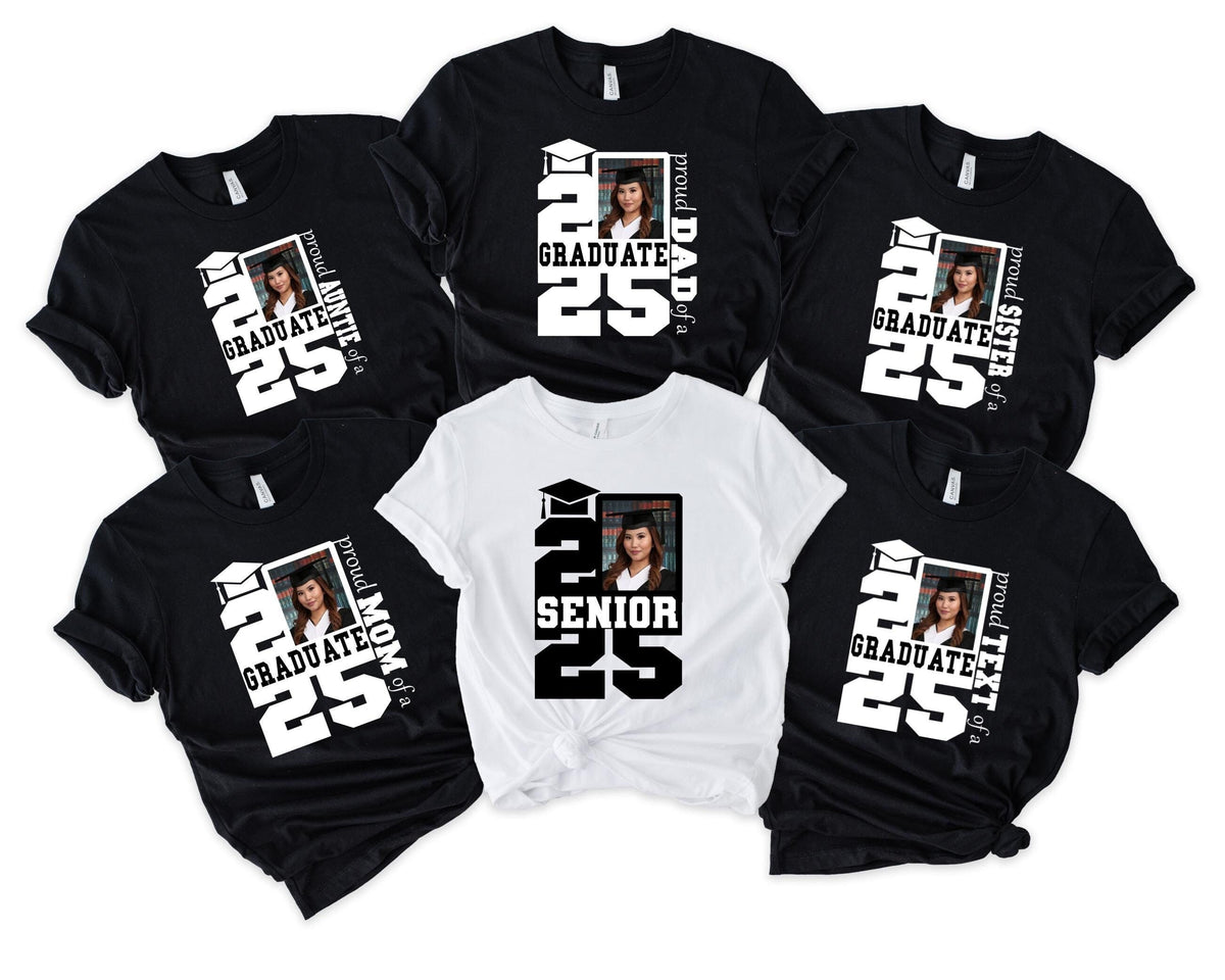 Proud Family Custom Graduation 2025 Shirt,Personalized Graduation Family Shirts,Group Graduation Photo Shirt,Family of Class of 2025 Shirt