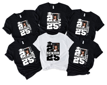 Proud Family Custom Graduation 2025 Shirt,Personalized Graduation Family Shirts,Group Graduation Photo Shirt,Family of Class of 2025 Shirt
