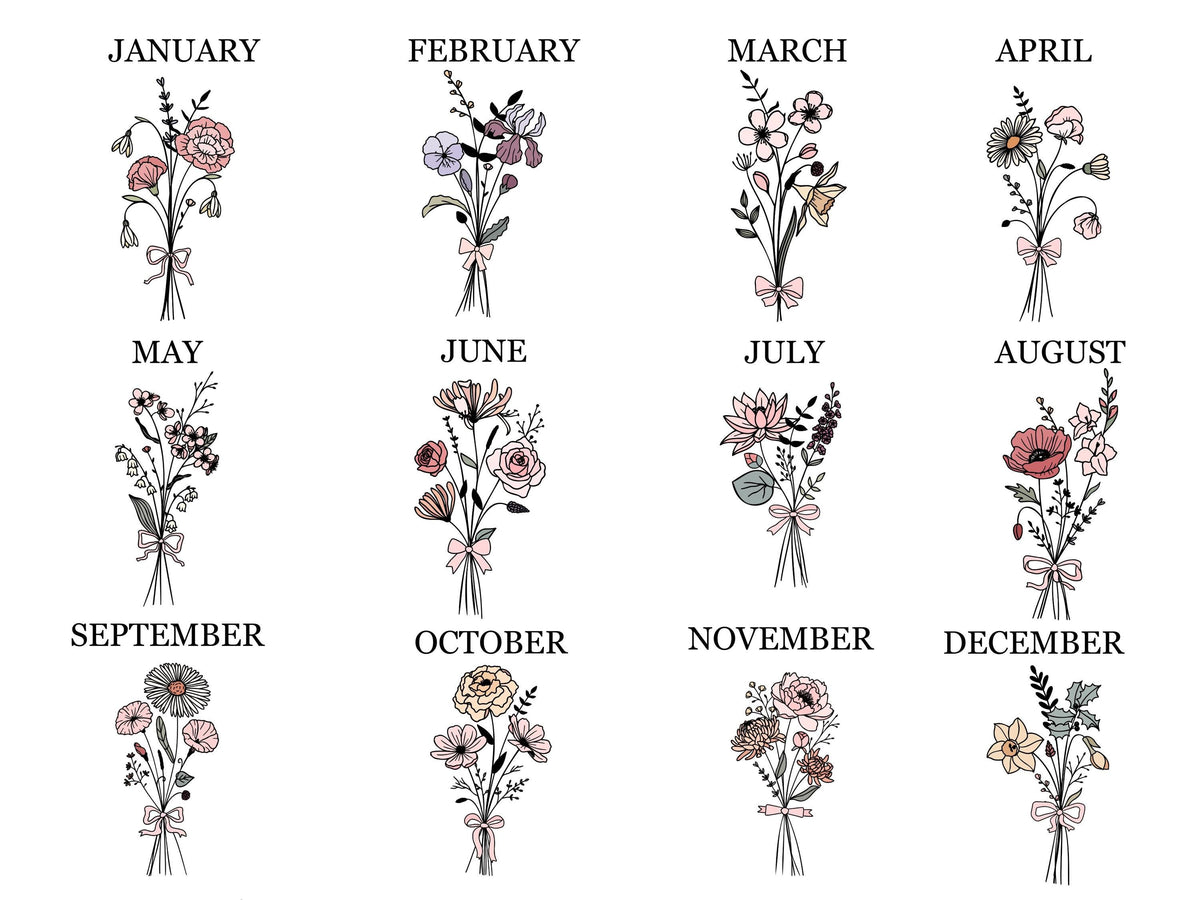 Personalized Coquette Birth Flower Mug, Custom Floral Coffee Mug, Gift For Mom, Gift For Daughter, Best Friend Gift, Gifts Under 20