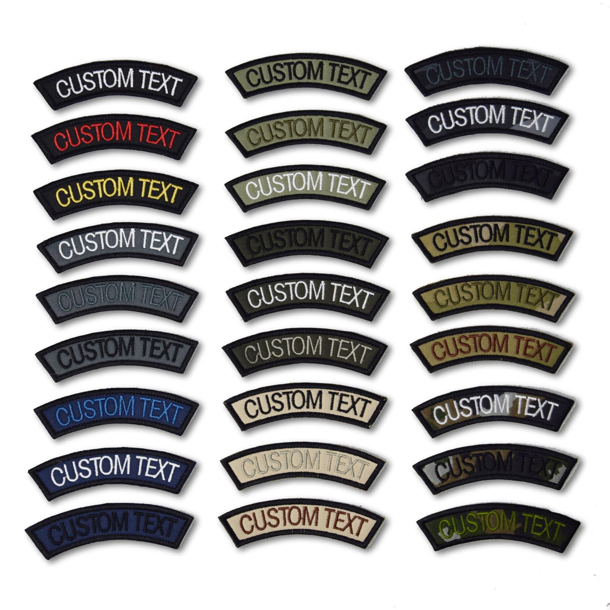 Arc Custom Name Tape Text Brand Morale Tactics Military Embroidery Patch, Tactical Moral Name Patch for Camouflage Uniform