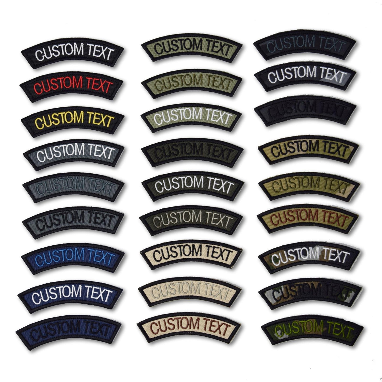 Arc Custom Name Tape Text Brand Morale Tactics Military Embroidery Patch, Tactical Moral Name Patch for Camouflage Uniform