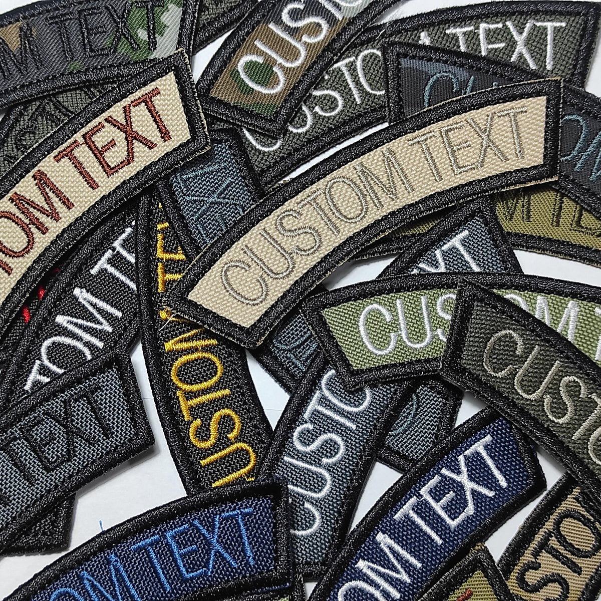 Arc Custom Name Tape Text Brand Morale Tactics Military Embroidery Patch, Tactical Moral Name Patch for Camouflage Uniform