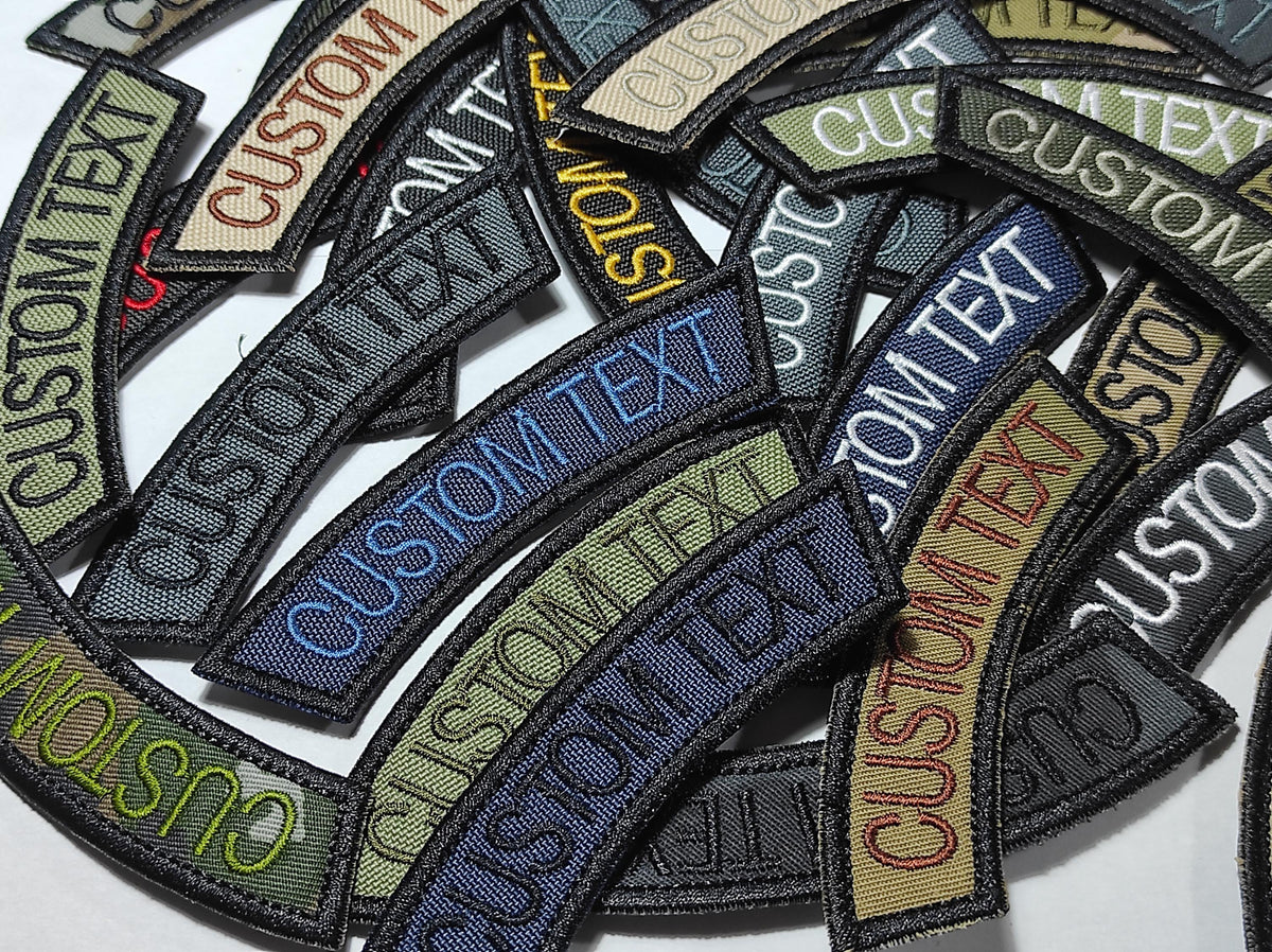 Arc Custom Name Tape Text Brand Morale Tactics Military Embroidery Patch, Tactical Moral Name Patch for Camouflage Uniform