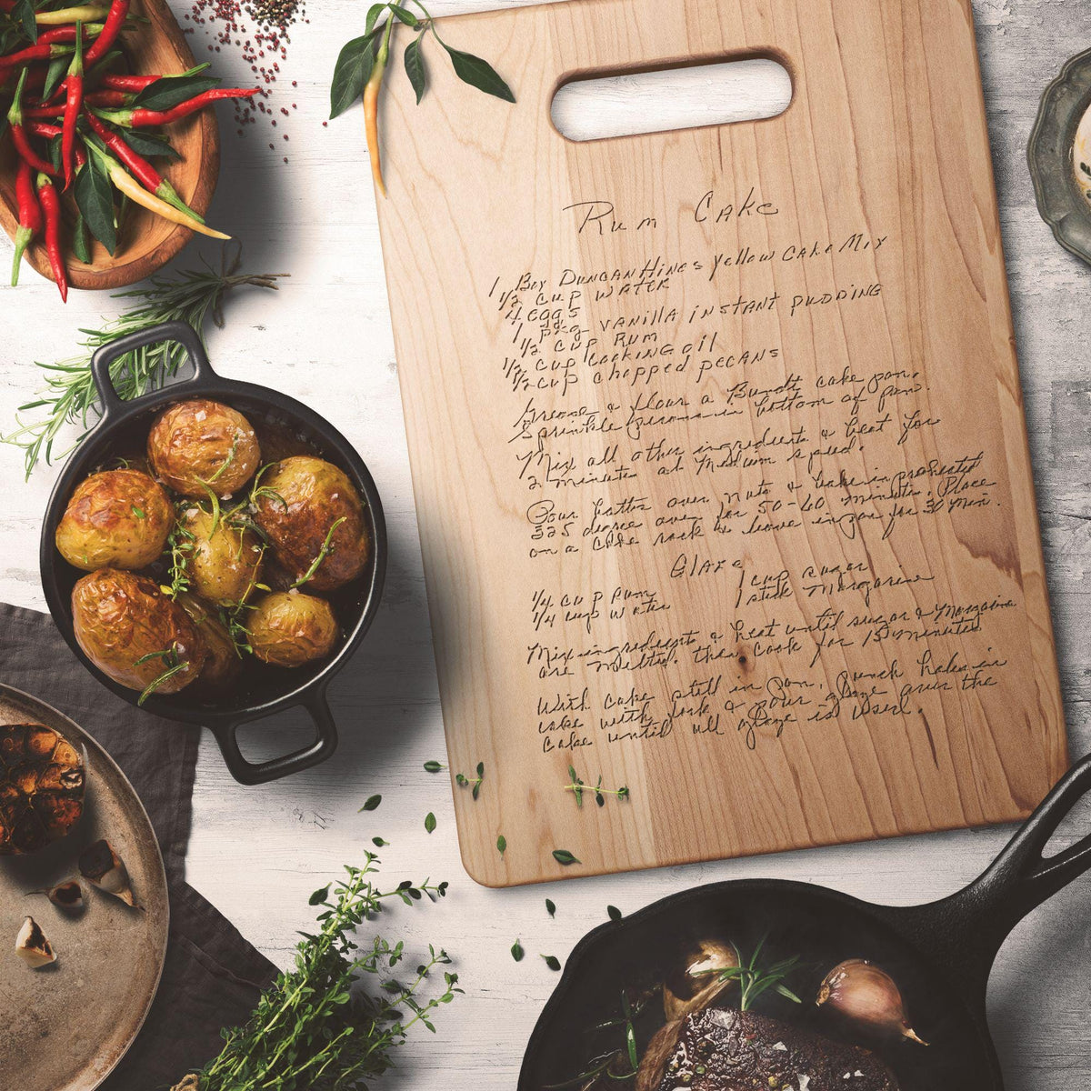 Handwritten Recipe Cutting Board, Wooden Boards With Handwriting, Christmas Gift, Engraved Cutting Board, Custom Cutting Board, Recipe Gift, Housewarming