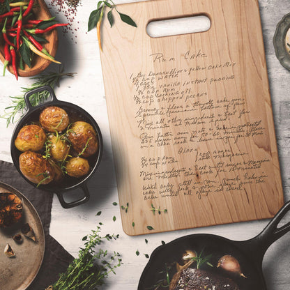 Handwritten Recipe Cutting Board, Wooden Boards With Handwriting, Christmas Gift, Engraved Cutting Board, Custom Cutting Board, Recipe Gift, Housewarming